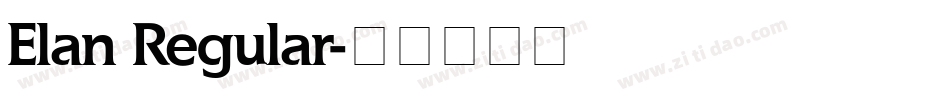 Elan Regular字体转换
